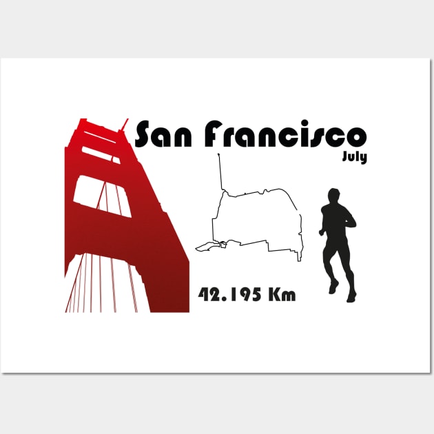 San Francisco marathon Wall Art by CTinyFactory